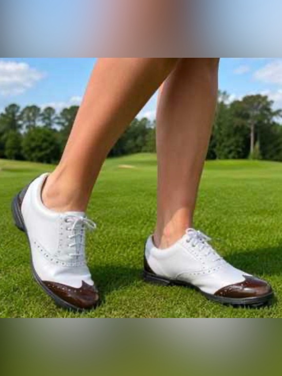 FootJoy Shoes - NEW FootJoy White and Brown Wingtip Golf Oxfords